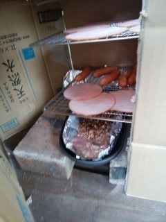 燻製中 燻製中